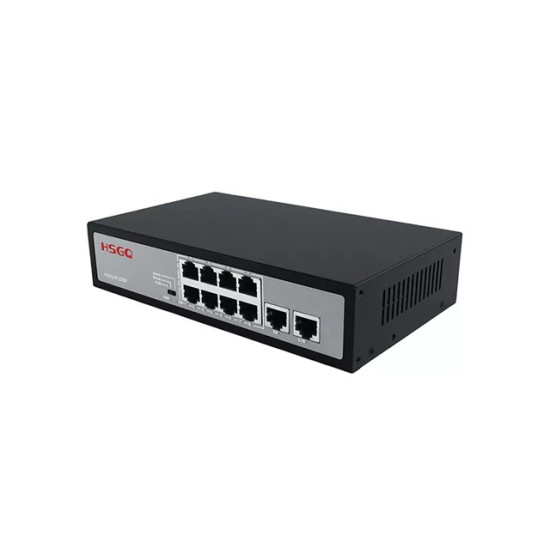 HSGQ 10-Port Gigabit Uplink 10/100M 8-Port PoE Switch