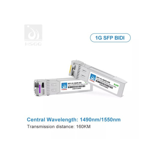 HSGQ 1.25G SFP 10/100/1 60km Single Mode Full Form on Switch