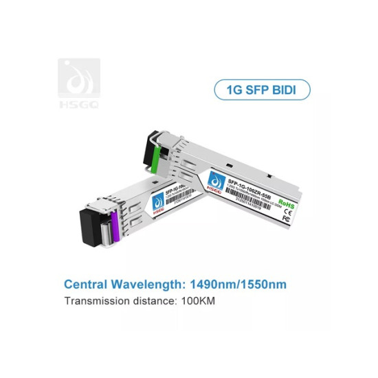 HSGQ 1.25G SFP 10/100/1 60km Single Mode Full Form on Switch