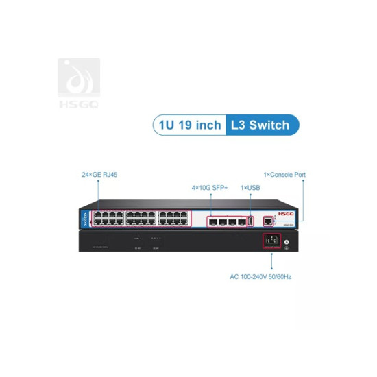 HSGQ 24 Port L3 Core Switch Managed Gigabit