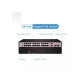 HSGQ 24*Port Black PoE Switch for IP Camera