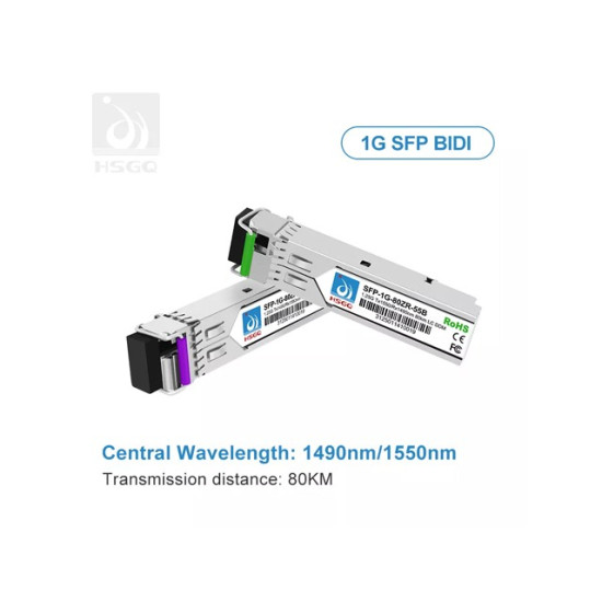 HSGQ 1.25G SFP 10/100/1 60km Single Mode Full Form on Switch
