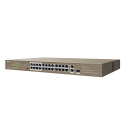 Tenda TEF1126P-24-250W 24FE+2GE/1SFP Rackmount Switch With 24-Port PoE