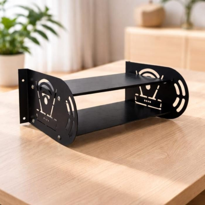 Double Layer Metal WiFi Router Stand – Wall Mounted Router Shelf